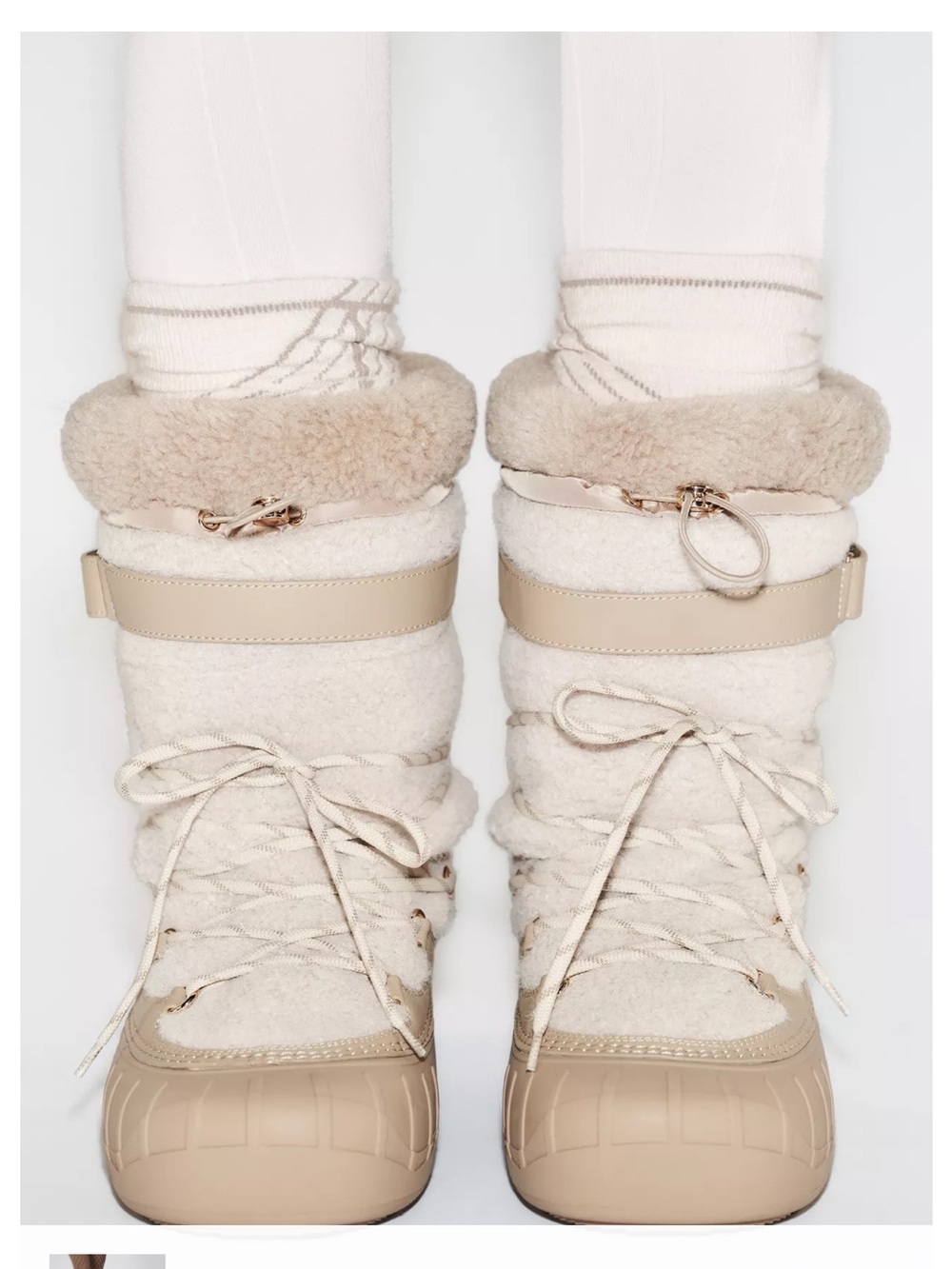 FAUX SHEARLING ANKLE BOOTS SKI COLLECTION